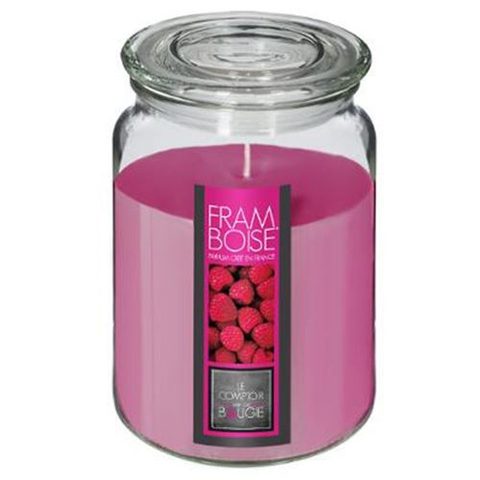 Comptoir De La Bougie Bougie Parfumée en Verre Couvercle 510g Rouge