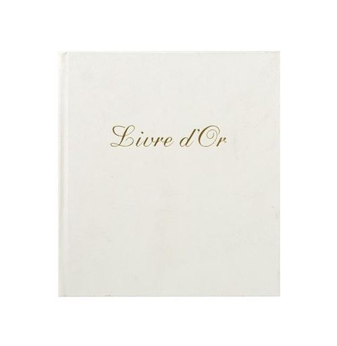 Exacompta Livre d'or Cuir Alpille 140 pages ivoire - 26x22cm vertical Blanc