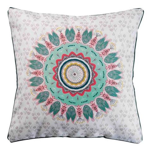 Douceur d'Intérieur Coussin ethnique passepoil caly 40x40cm