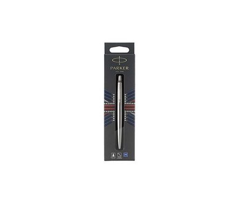 Parker Jotter - Stylo bille rétractable pointe moyenne corps acier chromé - encre