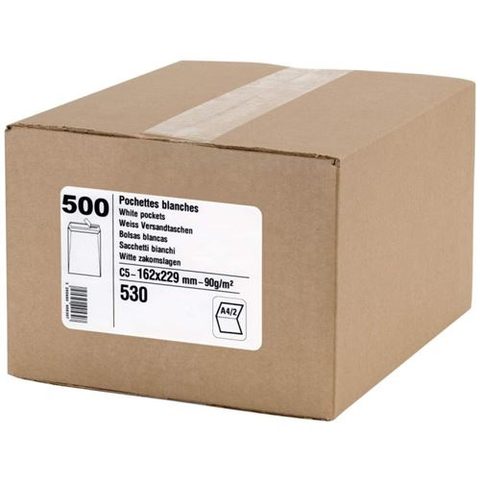 GPV Enveloppes - Blanche - C5 - 162x229mm - Autocollante - Carton de 500