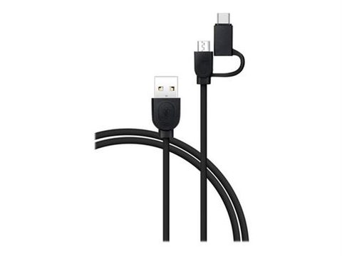 BBC Câble 2 en 1 USB A/micro USB & USB C - 1,2m