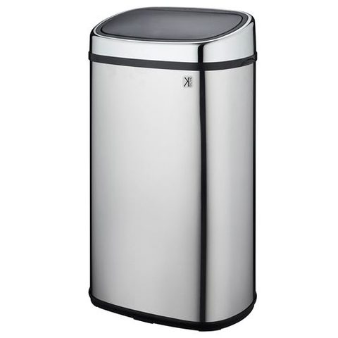 Kitchen Move Poubelle de cuisine à couvercle basculant Push City inox 60 L