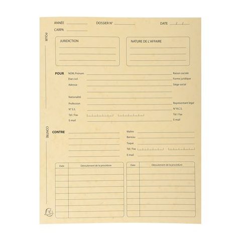 Exacompta Paquet de 25 dossiers de procédure carte lustrée 25x32cm Beige