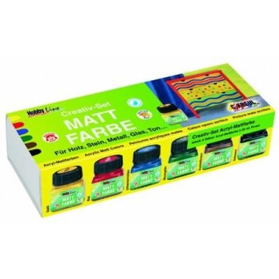 Kreul C.kreul acryl-mattfarbe hobby line, creativ-set 6 x 20 ml 75600