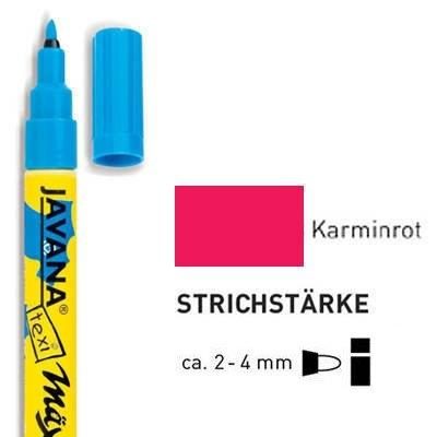 Kreul Marqueur textile medium, rouge carmin