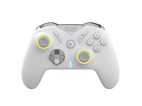 Dragonshock NEBULA PRO - Manette Gaming Blanche à Palettes Bluetooth compatible Nintendo Switch/Switch Lite/Switch