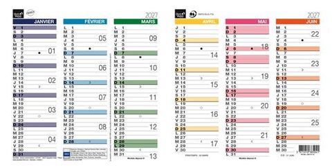Quo Vadis Calendrier Origami 13 - 26 x 13 cm - Arc-en ciel - 2027