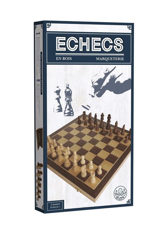 Wilson Jeux Jeu D'échecs Pliant Bois Naturel Foncé 38 Cm
