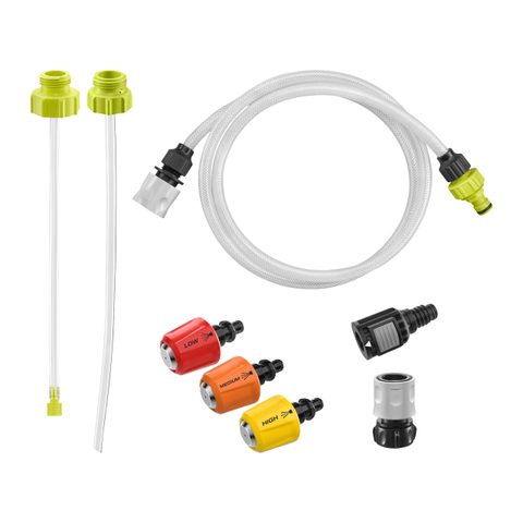 Ryobi Lot 3 buses de brumisation EZCLEAN + adaptateur de bouteille 2 L + adaptateur large contenant (avec rallonge)