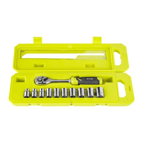 Ryobi Jeu de clés à cliquet - 10 pièces
