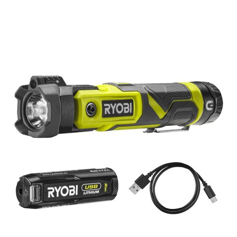 Ryobi Lampe torche 4V USB Lithium - sans batterie ni chargeur - RLP4-0