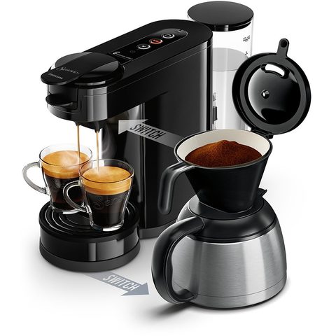 Senseo Cafetière à dosette - PHILIPS - HD6592/65 - Switch 2-en-1 dosette & filtre