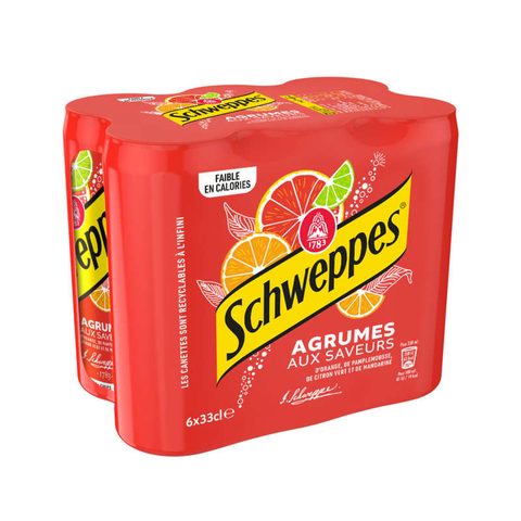 Schweppes Soda aux Agrumes 6 x 330 ml