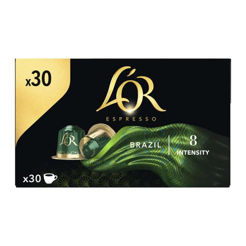 L'or Espresso Café Brazil - intensité 8 - Boîte de 30 capsules