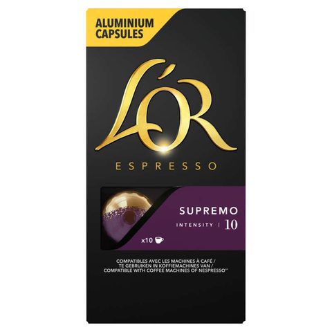 L'or espresso café supremo intensité 11 x10 capsules 52g