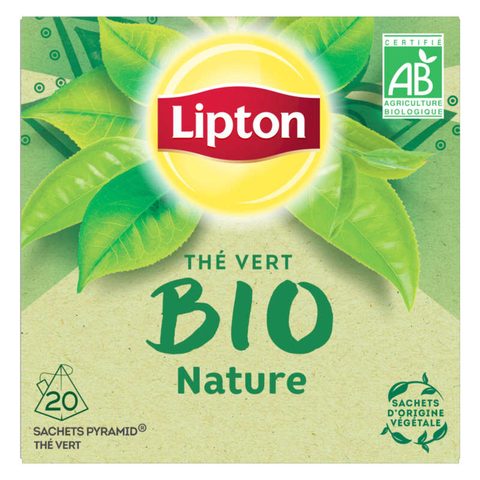 Lipton Thé vert bio nature - 20 sachets/28 g
