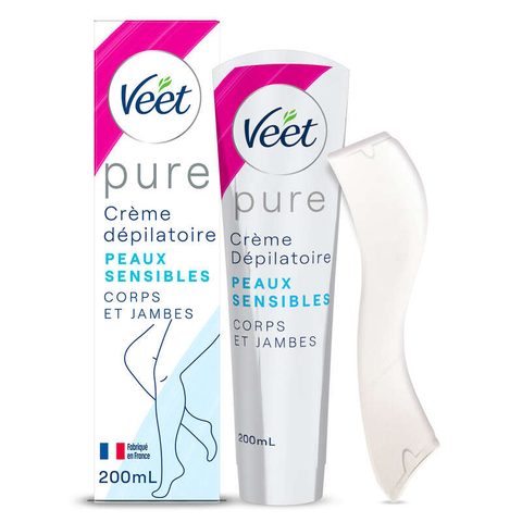 Veet Crème Dépilatoire Pure Corps & Jambes Peau Sensible 200 ml