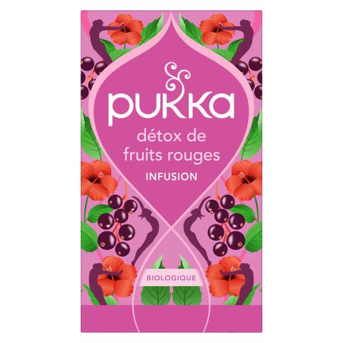 Pukka Lipton Thé détox fruits rouges - Infusion agriculture biologique - Boîte de 20 sachets