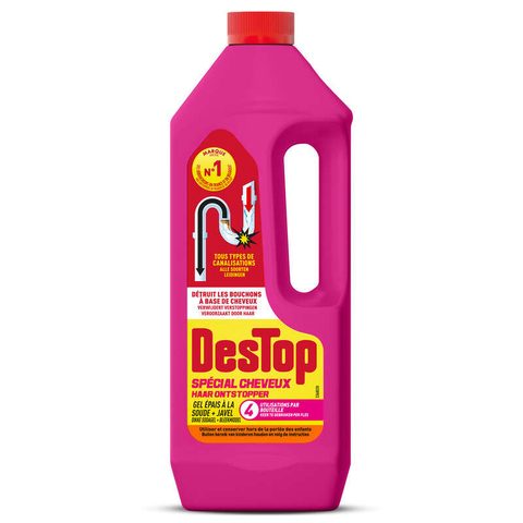 Destop gel déboucheur spécial cheveux 1l