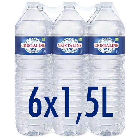 Cristaline Eau de source - Lot 12 bouteilles 1,5 L