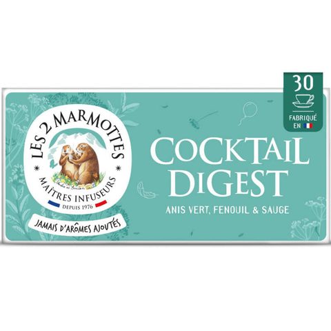 LES 2 Marmottes Infusion cocktail digestif 30 sachets 55 g