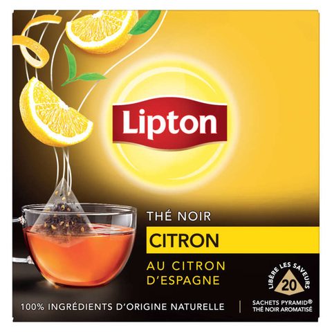 Lipton Thé noir citron - 20 sachets/34 g