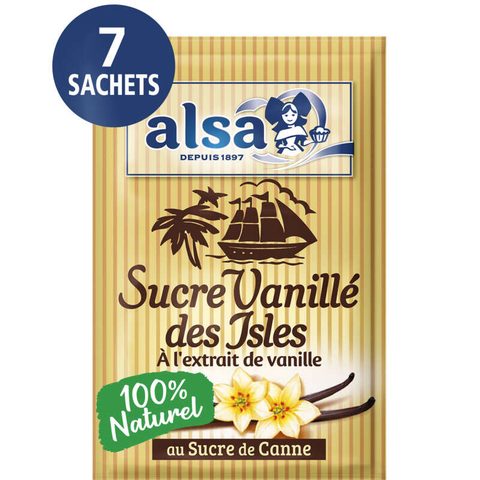 Alsa Sucre vanillé des îles - 7 x 53 g