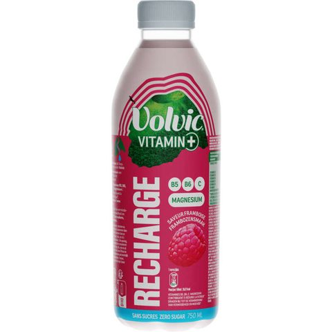 Volvic Vitamin+ Recharge Eau Plate Aromatisée Framboise 75cl