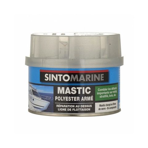 Sintomarine Mastic armé polyester - SINTO - 32300 - 290 g - Résistant aux embruns - Sans styrène