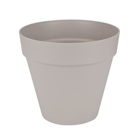 Elho Pot de fleurs rond avec roues Loft Urban - 50 cm - Gris chaud