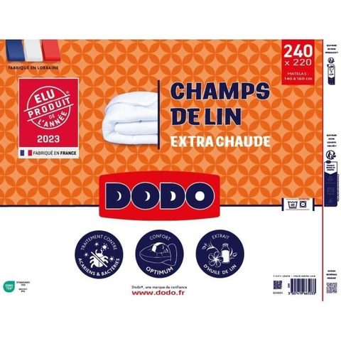 Dodo Couette Chaude 450gr/m² - CHAMPS DE LIN - 220 x 240 cm