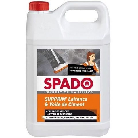 Spado Décapant laitance et voile de ciment pour sols Pro 5 L