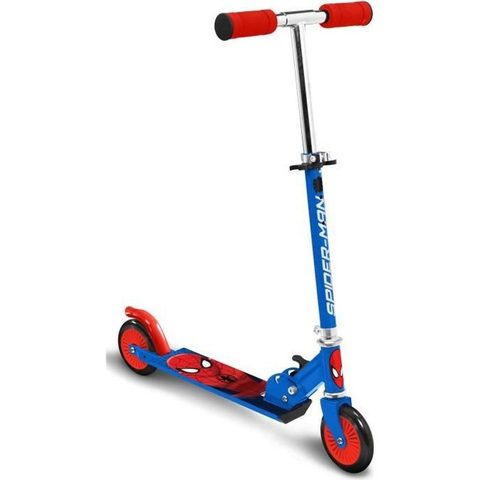 Stamp Trottinette enfant Spider-Man pliable ABEC-5 roues 12 cm pour garçon