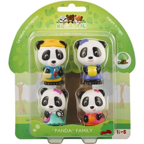 Klorofil Famille Panda Bao Jian Tam Poppy Lot De 4 Figurines