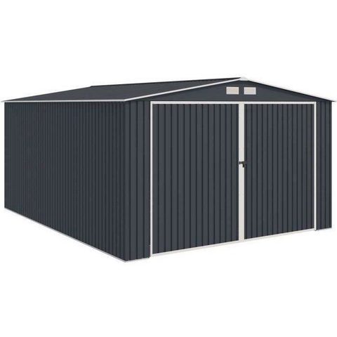 Orion Garage en métal 18,2 m² - Avec kit d'ancrage inclus