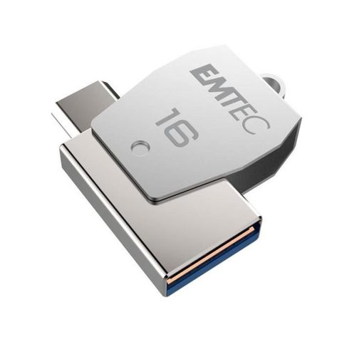 EMTEC Mobile & Go T250B - Dual clé USB - 16 Go - USB 2.0 / micro USB