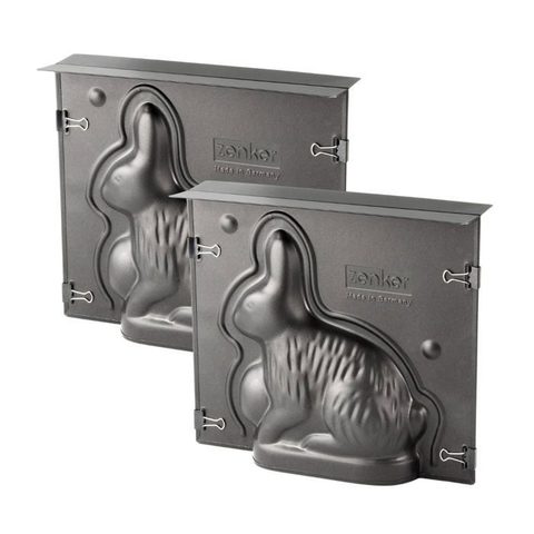 Zenker Lot de 2 moules à gâteaux 3D en forme de lapin de Pâques 600 ml Pâques