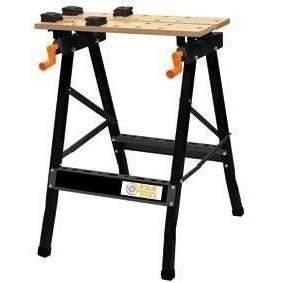 Fartools Etabli pliant avec 2 plateaux bois à écartement réglable et indépendant, charge max. 100kg