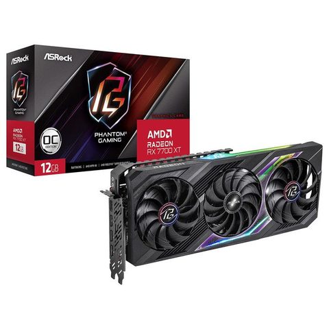 ASRock Radeon Rx 7700 Xt Phantom Gaming 12go, 12288 Mb Gddr6