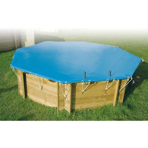 Ubbink Bâche de protection piscine Azura 550 gr, Dimensions Azura 400 x 610 cm