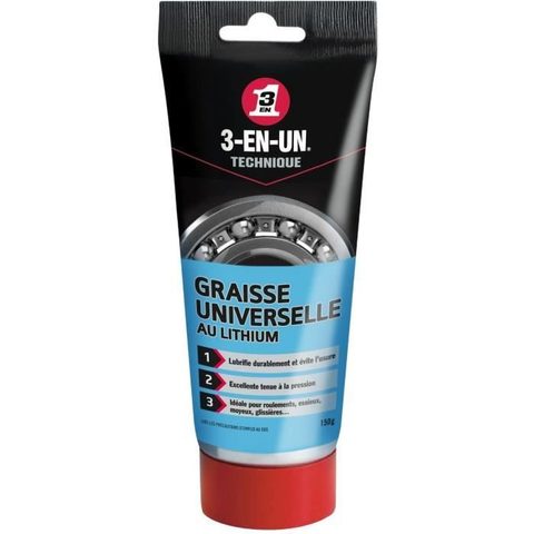 3-en-1 Graisse Universelle au Lithium 3-EN-UN TECHNIQUE Tube 150g