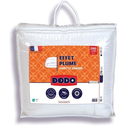 Dodo Couette chaude - Effet Plume - 240 x 260 cm - 400 g/m² - 2 personnes - 100% Polyester