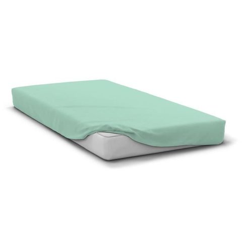 Home Linge Passion Drap housse - HP72109 - Microfibre 82 g - 180 x 200 cm - Bonnet 30 cm - Vert deau
