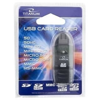 Esperanza Titanum TA101K - Lecteur de carte (MS, MMC, SD, MS Duo, xD, MS PRO Duo, RS-MMC, SDHC) - USB 2.0 Noir