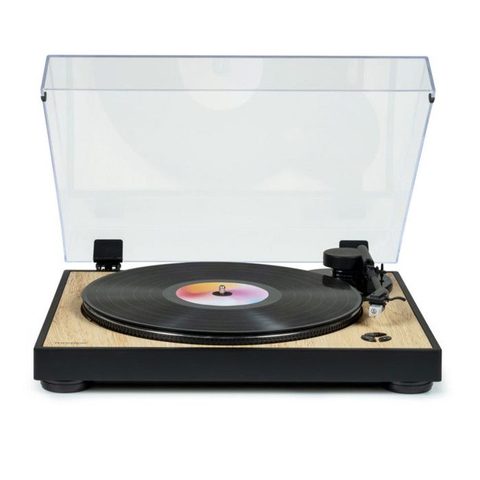 Thomson Tourne Disque Pré-amplifié TT300 Finition BOIS/NOIR - 33/45 tours, Lecture et retour du bras auto. Audio-Technica Noir