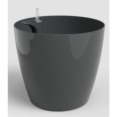 Artevasi Pot de fleurs San Remo SWS 36 BR - Plastique - Taupe - Ø36 x H33 5 cm - 25 L - Int/Ext