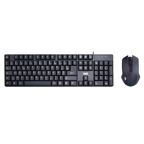 We Powered By Samsung Ensemble Clavier et Souris - WE - Filaire - Ergonomique - Noir - Compact