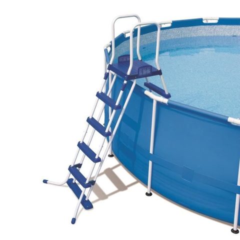 Bestway Echelle 2 X 4 marches + Plateforme pour piscine h132 - Sécurité - Hauteur 132cm