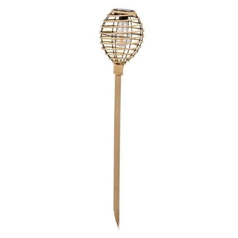 Smartwares Garden Lumina Torches Solaires En Faux Rotin Naturel Double Filament